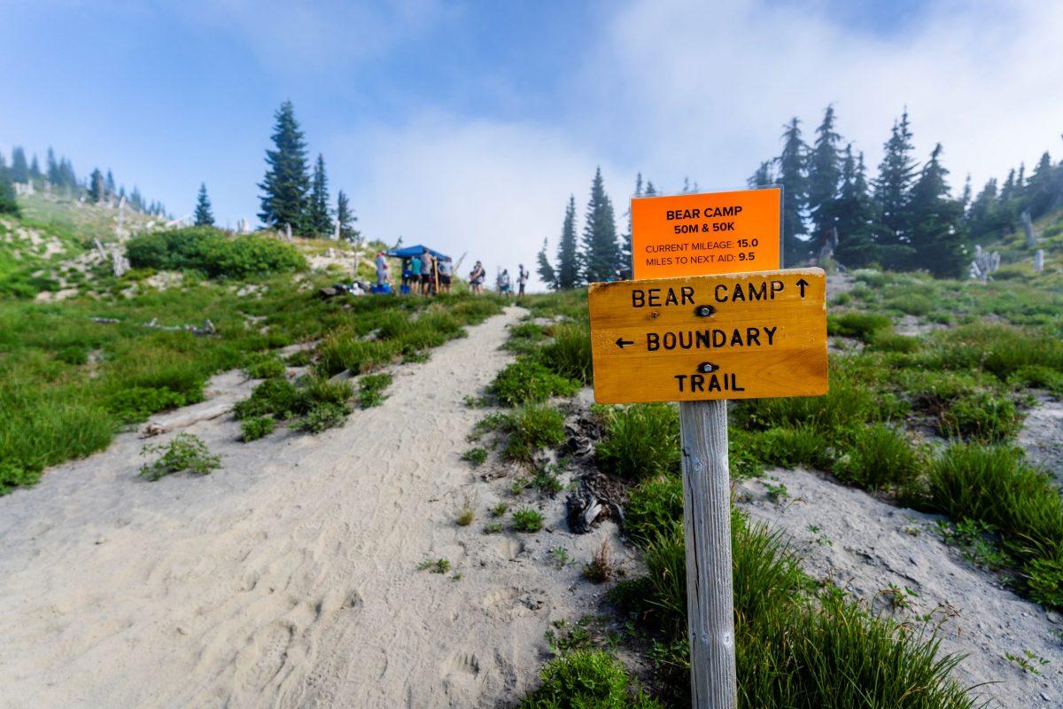 Image of a sign that says Bear Camp and Boundary Trail