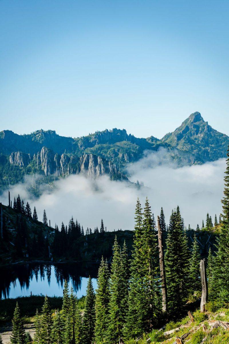 Mountains and vallye and clouds